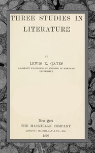Book cover of "Three studies in literature"