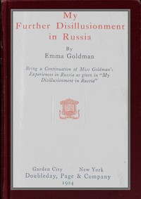 Book cover of "My further disillusionment in Russia"