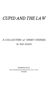 Book cover of "Cupid and the law : $b a collection of short stories"