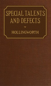 Book cover of "Special talents and defects : $b Their significance for education"