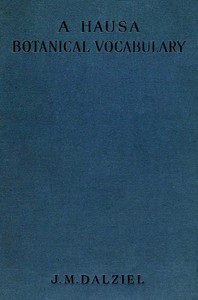 Book cover of "A Hausa botanical vocabulary"