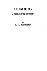 Book cover of "Humbug : $b a study in education"