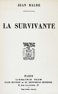 Book cover of "La survivante"