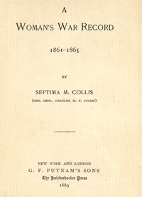 Book cover of "A woman's war record, 1861-1865"