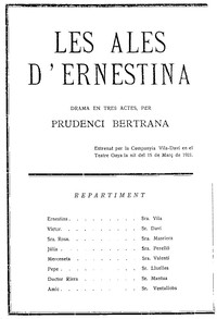 Book cover of "Les ales d'Ernestina : $b Drama en tres actes"