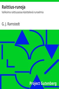 Book cover of "Raittius-runoja : Valikoima raittiusasiaa käsitteleviä runoelmia"