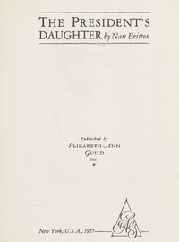 Book cover of "The president's daughter"