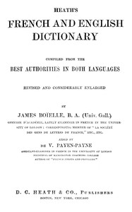 Book cover of "Heath's French and English dictionary"