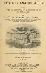 Book cover of "Travels in Eastern Africa, volume 2 (of 2) : $b with the narrative of a residence in Mozambique"