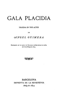 Book cover of "Gala Placidia : $b Tragedia en tres actes"