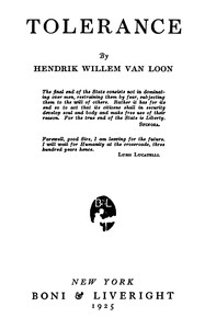 Book cover of "Tolerance"