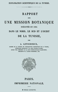 Book cover of "Rapport sur une mission botanique exécutée en 1884 dans le nord, le sud et l'ouest de la Tunisie"