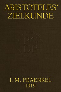 Book cover of "Aristoteles' Zielkunde"