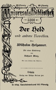 Book cover of "Der Held und andere Novellen"
