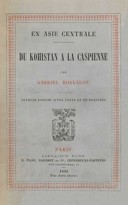 Book cover of "En Asie centrale : du Kohistan à la Caspienne"