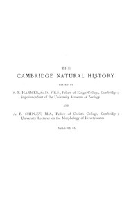 Book cover of "The Cambridge natural history, Vol. 09 (of 10)"