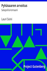 Book cover of "Pyhäsaaren arvoitus : $b Salapoliisiromaani"