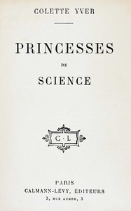 Book cover of "Princesses de science"