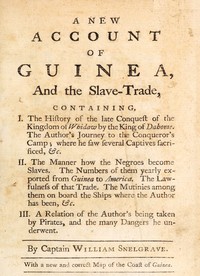 Book cover of "A new account of Guinea, and the slave-trade"