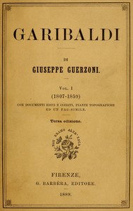 Book cover of "Garibaldi, Vol. 1 (of 2) : $b (1807-1859)"