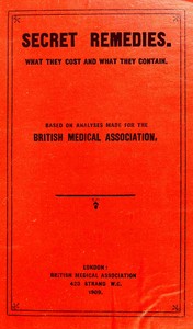 Book cover of "Secret remedies : What they cost and what they contain"