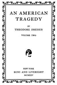 Book cover of "An American tragedy, v. 2"