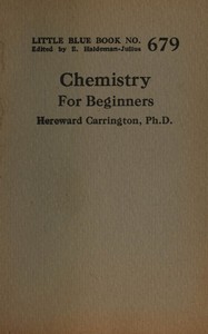 Book cover of "Chemistry for beginners"