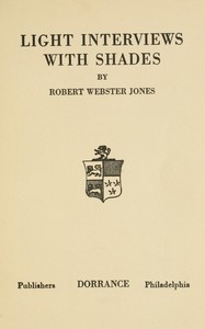 Book cover of "Light interviews with shades"