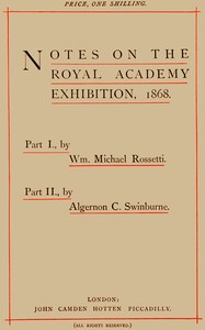 Book cover of "Notes on the Royal Academy Exhibition, 1868"