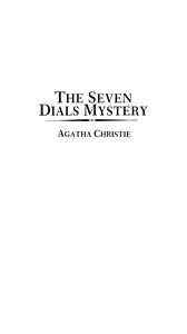 Book cover of "The Seven Dials mystery"