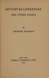 Book cover of "History as literature, and other essays"