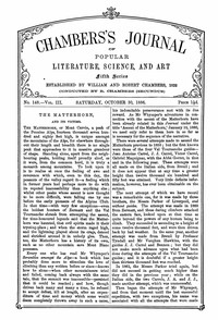 Book cover of "Chambers's Journal of Popular Literature, Science, and Art, Fifth Series, No. 148, Vol. III, October 30, 1886"