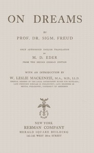 Book cover of "On dreams"