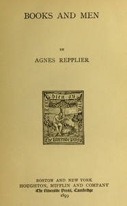 Book cover of "Books and men"