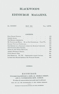 Book cover of "Blackwood's Edinburgh Magazine, Vol. 67, No. 415, May, 1850"