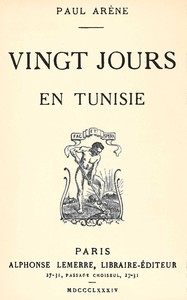 Book cover of "Vingt jours en Tunisie"