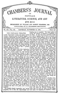 Book cover of "Chambers's Journal of Popular Literature, Science, and Art, Fifth Series, No. 150, Vol. III, November 13, 1886"