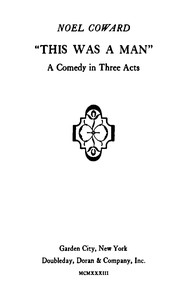 Book cover of ""This was a man" : A comedy in three acts"