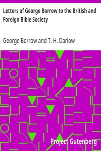 Book cover of "Letters of George Borrow to the British and Foreign Bible Society"