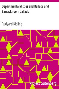 Book cover of "Departmental ditties and Ballads and Barrack-room ballads"
