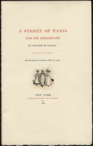 Book cover of "A Street of Paris and Its Inhabitant"