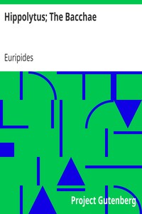 Book cover of "Hippolytus; The Bacchae"