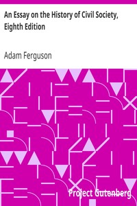 Book cover of "An Essay on the History of Civil Society, Eighth Edition"