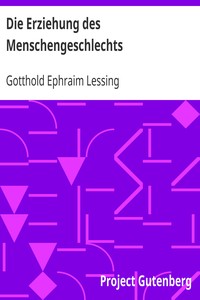 Book cover of "Die Erziehung des Menschengeschlechts"
