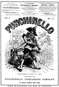 Book cover of "Punchinello, Volume 1, No. 11, June 11, 1870"