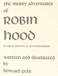 Book cover of "The Merry Adventures of Robin Hood"