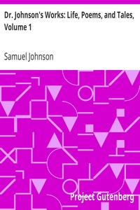 Book cover of "Dr. Johnson's Works: Life, Poems, and Tales, Volume 1 - The Works of Samuel Johnson, LL.D., in Nine Volumes"