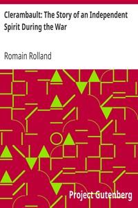 Book cover of "Clerambault: The Story of an Independent Spirit During the War"