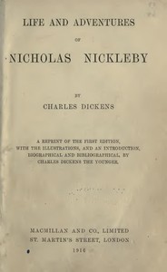 Book cover of "Nicholas Nickleby"