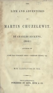 Book cover of "Martin Chuzzlewit"